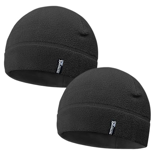 2 Pack Tactical Fleece Cap Winter Warm Beanie Military Army Watch Cap Gift for Men Women