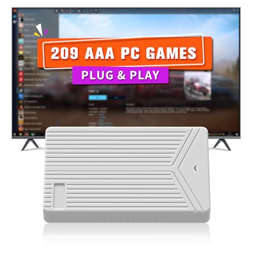 Retro Gaming Console, Emulator Console Built-in 209 AAA PC Games, USB 3.0 Up to 6GB/s, Support Adding Games, Plug and Play Emulator Hard Drive for Windows 8.1/10 (No Controller)