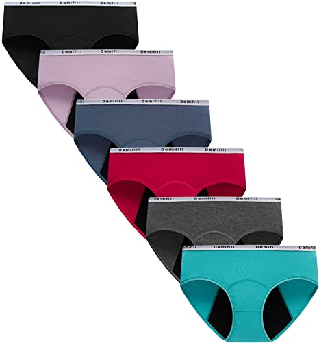 Demifill Teen Girls Period Panties Juniors First Period Starter Underwear Soft Briefs 8-10Years