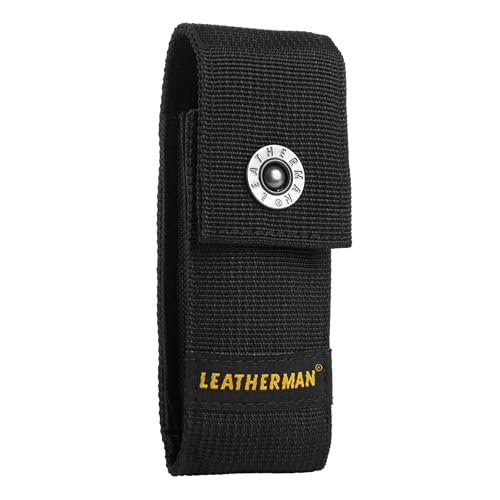 LEATHERMAN, Premium Nylon Snap Sheath, Fits 3.25” to 4.5” Multi-Tools, Black, Large