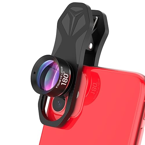 180° fisheye Lens,for iPhone,Samsung,Pixel,BlackBerry etc,with Clip,Cell Phone Lens,anamorphic Lens,Funny Pictures