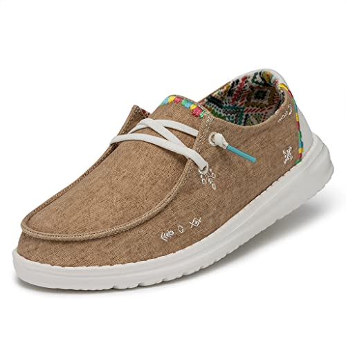 Hey Dude Women's Wendy Boho Sand Size 8 | Women's Shoes | Women's Slip On Shoes | Comfortable & Light-Weight