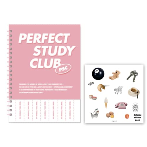 Cute Aesthetic Korean Weekly Planner Undated + sticker sheet - 160 pages, Soft Cover Cool Preppy Kawaii stationery journal for school, academic, teens, women, girls with to do list pages (Pink)