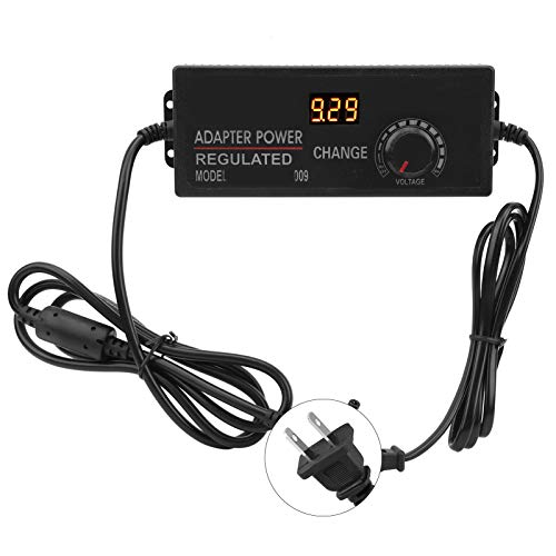 Power Regulator Adapter AC 110-240V to DC 9?24V Adjustable Converter Switch Transformer with Digital Display(US Plug)