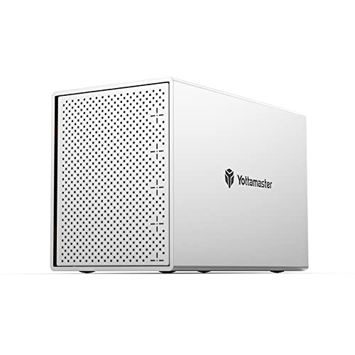 Yottamaster 5 Bay USB C RAID Enclosure, Aluminum 5 Bay 2.5/3.5 inch External Hard Drive RAID Enclosure Support RAID 0/1/3/5/10/JBOD/Clear,Mac Style - for Personal Storage at Home&Office [PS500RC3]
