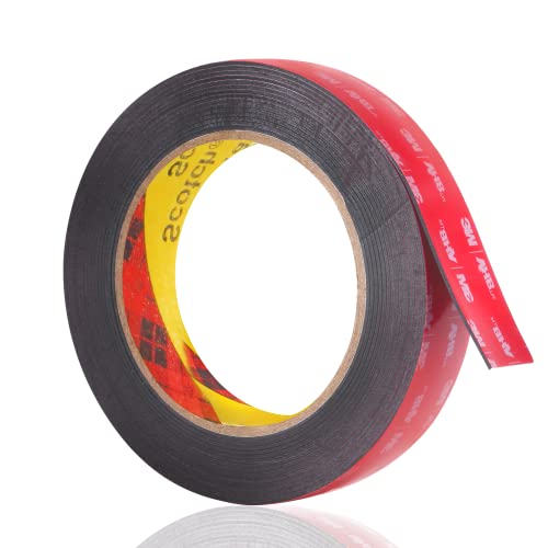 3M Double Sided Tape, Double Sided Tape Heavy Duty，16.5FT Length, 0.98Inch Width for Car, Home Decor and Office Decor, Waterproof 3M Tape