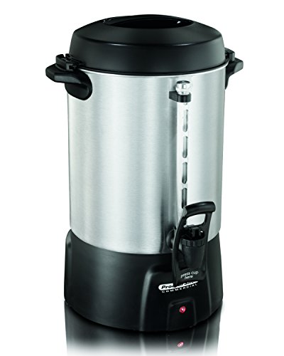 Proctor Silex Commercial 45060R Coffee Urn 60 Cup Aluminum, One Hand Dispensing, Coffee Level Indicator, 16.93' Height, 11.73' Width, 12.56' Length, Stainless Steel