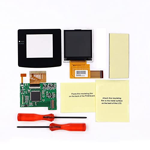 HISPEEDIDO 2.2 inch Color Changing LCD Backlit Screen Kits Replacement Backlight Mod Kits Compatible with GameBoy Color GBC Consoles Accessories (2.2')