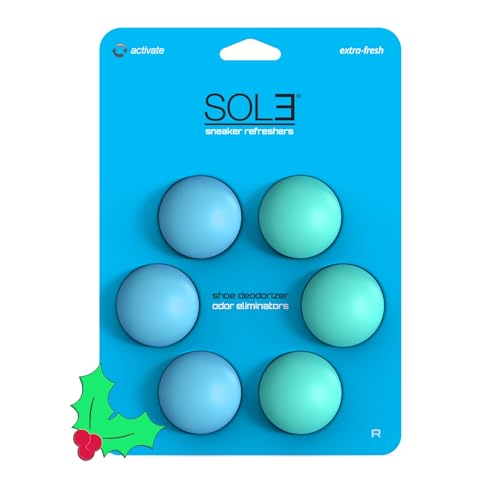 SOL3 Refreshers | Shoe Deodorizer Odor Eliminator Deodorant Balls for Sneakers (Pack of 6)