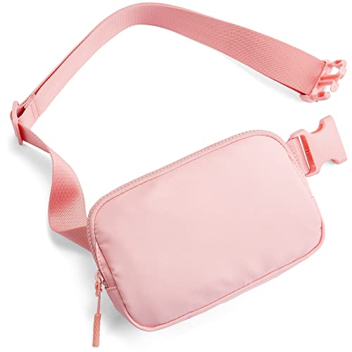 Telena Belt Bag for Women Men Fashionable Crossbody Fanny Pack for Women Waist Bag with Adjustable Strap Pink
