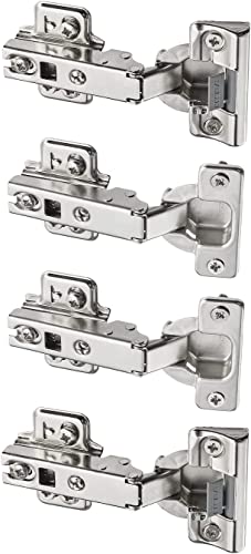 IKEA Cabinet Hinges | Soft Closing with Dampers, Nickel Plated - Pack of 4