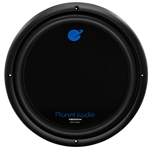 Planet Audio AC12D 12 Inch Car Subwoofer - 1800 Watts Max, Dual 4 Ohm Voice Coil, Sold Individually, for Truck Boxes and Enclosures, Hook Up to Amplifier