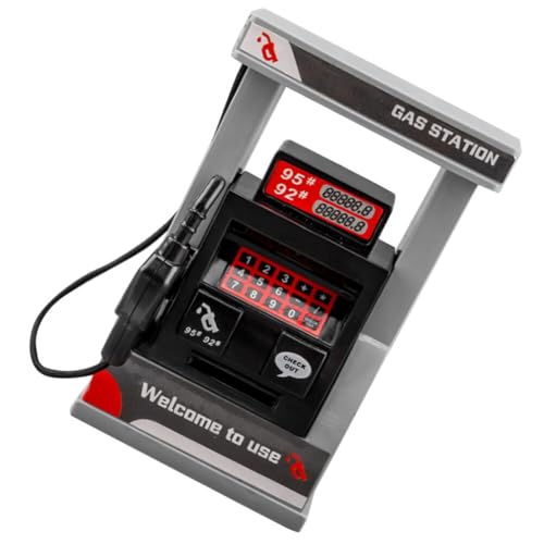 Abaodam 1 Set Kids Gas Station Toy Simulation Gas Pump Toy Automatic Gas Fuel Station Toy Gas Pump Mini Roadblocks Petrol Station Model for Kids Early Education Toy