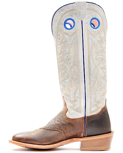 Tony Lama Men's Stout Brown Henley 15' Buckaroo Cowboy Boots Brown 9 D