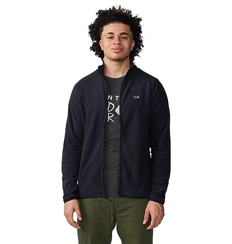 Mountain Hardwear Men's Microchill Full Zip Jacket, Black, Large