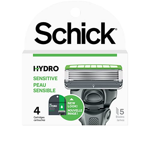 Schick Hydro 5 Sense Sensitive Skin Razor Refills for Men, 4 Count
