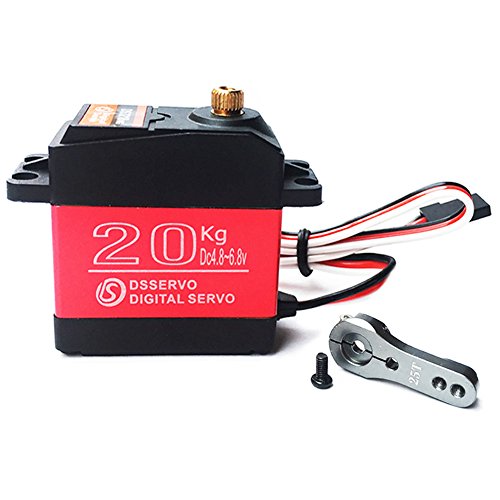 ANNIMOS 20KG Digital Servo High Torque Full Metal Gear Waterproof for RC Model DIY, DS3218MG,Control Angle 270° Red