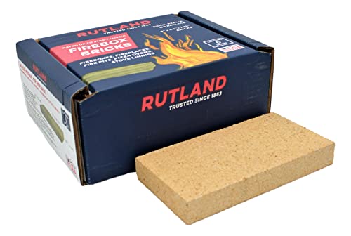 Rutland Fire Bricks for Fireplaces & Woodstoves, 2700F, Case of 6