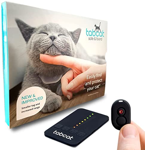 Tabcat v2 Cat Tracker - Includes 2 Tags, No Subscription Needed - Lightweight Collar Tag for Cats and Kittens - Indoor & Outdoor Use – More Accurate Than GPS for Your Pet
