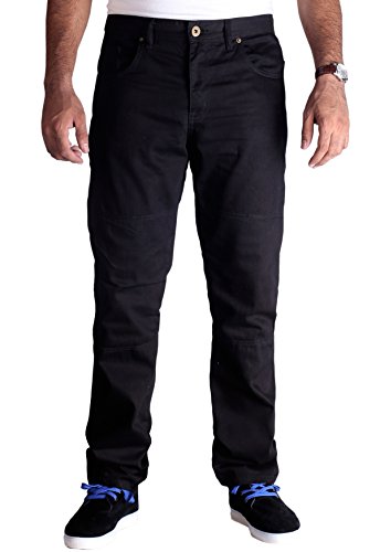 Huxaly Bros HB Men's Bikers Kevlar Jeans - Motorcycle Motorbike Jeans - Kevlar Jeans -38Wx30L Black