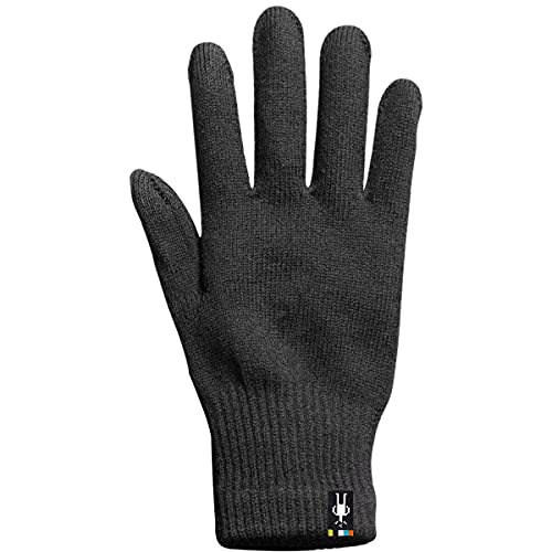 Smartwool Merino Wool Liner Glove - Touch Screen Compatible Design for Men and Women (Black, M)