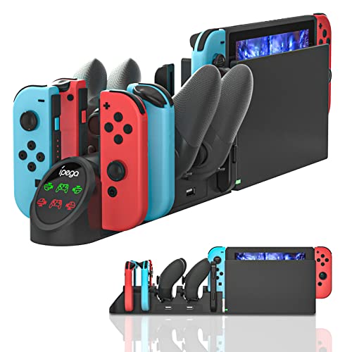 Charging Dock for Nintendo Switch, Charging Station for Nintendo Switch Joy Cons and Nintendo Switch Pro Controllers with LED Indicator