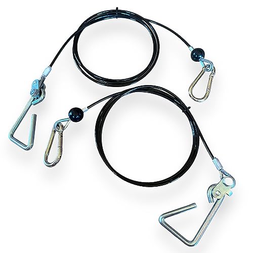 TreadLife Fitness Cables w/Hook Assembly (2 x Cables) - Replacement for Bowflex Xtreme & Xceed Gyms - 80' Inch (Pair)