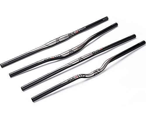 BUCKLOS 25.4/31.8mm Mountain Bike Handlebars Flat/Riser Bar, Aluminum Alloy MTB Handlebar 660/720/780mm, Premium Matter Mount Bikes Bicycle Handle Bar.