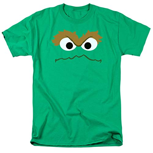 Sesame Street Oscar The Grouch Face T Shirt & Stickers (X-Large)