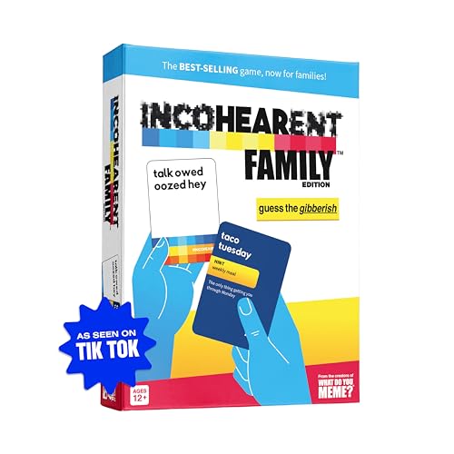 WHAT DO YOU MEME? Incohearent Family Edition - The Family Game Where You Compete to Guess The Gibberish - Family Card Games for Kids and Adults