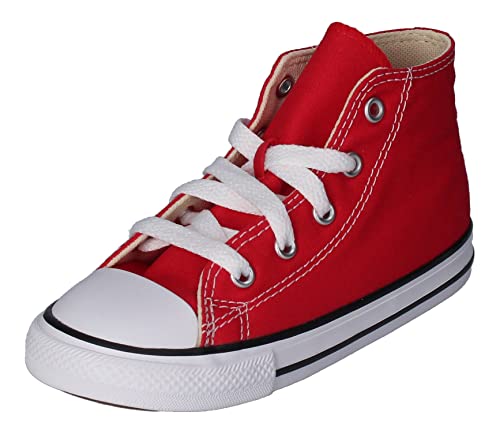 Converse Unisex-Child Chuck Taylor All Star High Top Sneaker, red, 8 M US Toddler