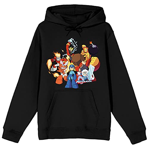 Men’s Black Packaged Shirt, Mega Man Group Hoodie-3XL