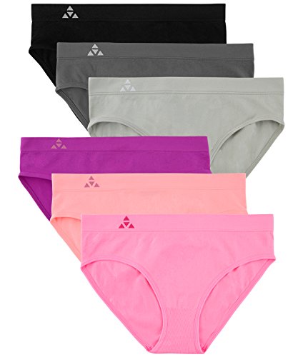 Balanced Tech Women's Seamless Bikini Panties 6-Pack - Prism - Large