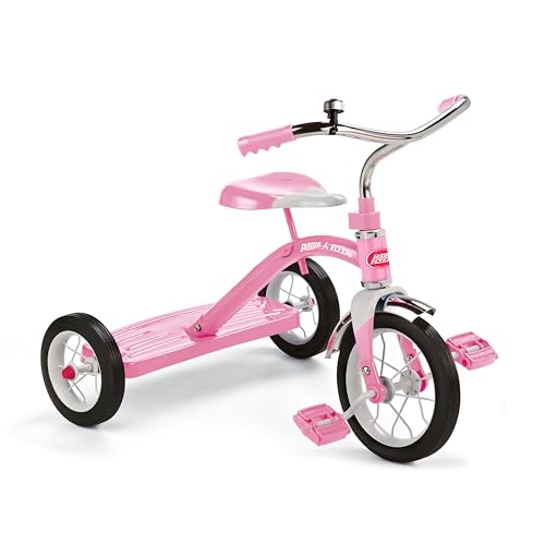 Radio Flyer Classic Pink 10' Tricycle, Toddler Trike, Tricycle for Toddlers Age 2-5, Toddler Bike, Large