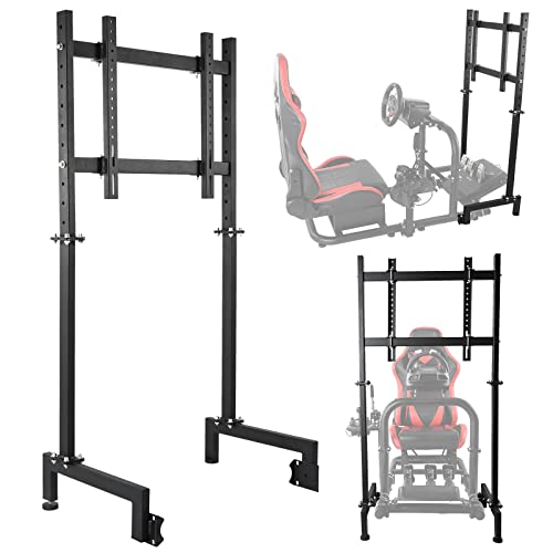 Anman Racing Pro Visualizer Display Stand,Supports 24 to 55 inch Screen Racing Monitor Mount Stand, fit for Round Tube Racing Simulator Cockpit