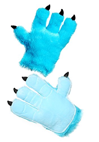 Fun Costumes Adult Blue Fur Monster Hands - ST