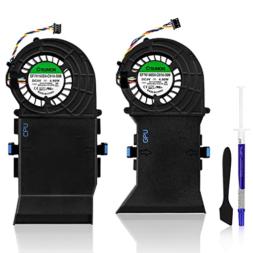 ARLBA CPU+GPU Cooling Fan Replacement for DELL Alienware Alwar - 2508 Alienware Alpha r1 Alienware Alpha r2 Series 0XH2YX 06XNNH EF70150SX-C040-S99 EF70150SX-C010-S99 DC 5V 4.5W Fan