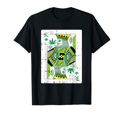 King Of Weed Playing Card Marijuana Cool Pot Smoker Gifts T-Shirt