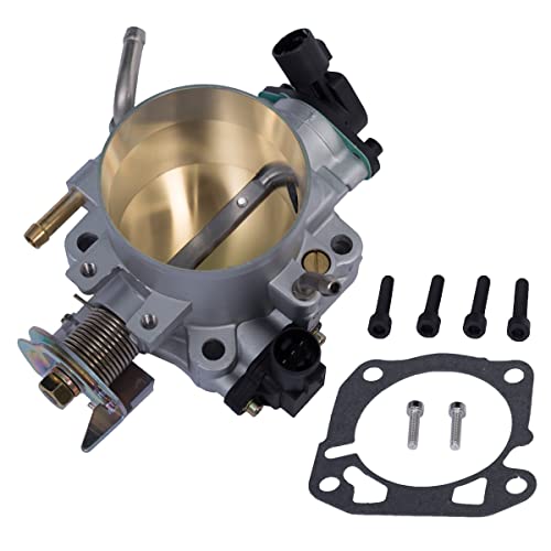 AUQDD Fuel Injection Throttle Body (70mm Throttle Body) Fit For 94-01 Ac-ura Integra /92-00 Ho-nda Civic /97-01 Prelude (Replace# 309-05-1050 37830-P05-A01 16400-P0A-A11 AS64 TPR100)