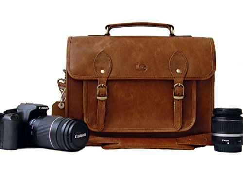 Leftover Studio DSLR Mirrorless SLR Camera Bag Case 13 inch in Rustic Crunch Cow Leather