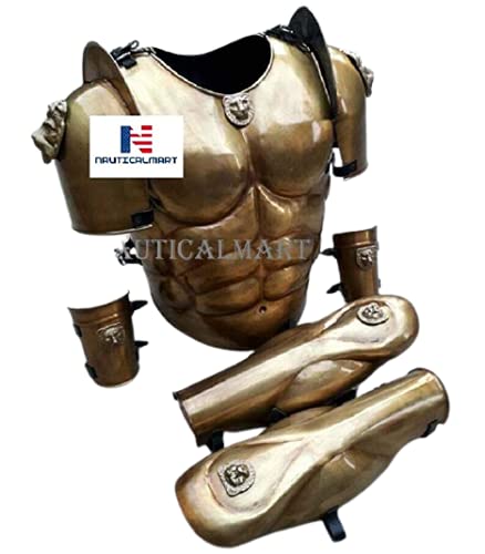 Larp Armor, Classical Lion Greek-Roman Muscle Armor Set, Spartan, Trojan, body armor, Cosplay armor