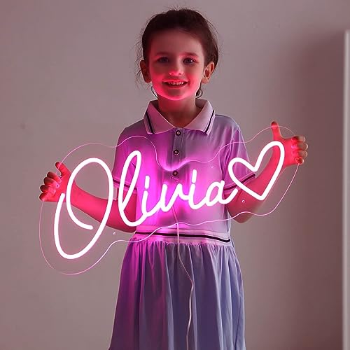 Qzeuoucu Custom Neon Sign,LED Neon Signs Customizable For Wall Decor,Kids Name Sign and Birthday Gift,Wedding Party Room Decorations,Personalized Neon Light Optional battery powered