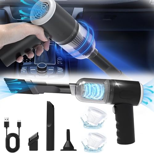 Car Vacuum Cleaner High Power, 2 in 1 Keyboard Vacuum Cleaner Wireless Handheld, 3000PA Handheld Car Vacuum Cleaner with 120W Super Fast Charging for Car, Home, Office, Pet Early Prime of Day Deals