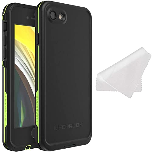 Lifeproof FRĒ Series Waterproof Case for iPhone SE 3rd Gen (2022)/ SE 2nd (2020), iPhone 8/ 7 (NOT Plus) - Non-Retail Packaging - Night LITE (Black/Lime)