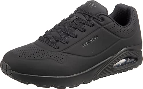 Skechers Men's Uno Stand On Air Oxford, Black/Black, 10.5