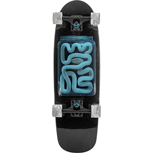Landyachtz Tugboat Midnight Snek Black/Blue Longboard Complete Skateboard - 9' x 30'