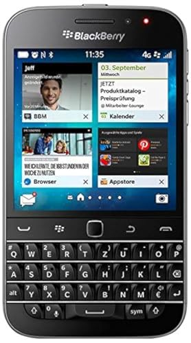 Blackberry Classic Q20 SQC100-1 - QWERTZ Keypad - Factory Unlocked, International Version - Dark Black