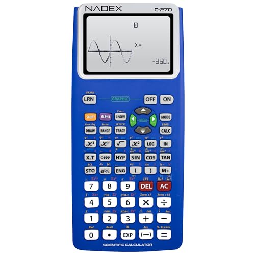 Scientific Calculator with Graph Functions for College and High School Students, Engineering, Advanced Mathematics, Calculus, Algebra, Geometery, Trigonometry, Statistics, Physics, Chemistry - Blue