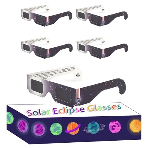 ESAVIA Polarized Paper Sunglasses (5Pack) Sun Viewing Glasses on April 8, 2024 - ISO Certified Safe Shades for Direct Sun Viewing