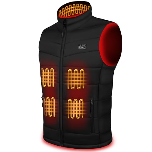 Updated Lightweight Heated Vest for Men - Rechargeable Heating Vest with Large Capacity Battery Pack (as1, alpha, m, regular, regular)